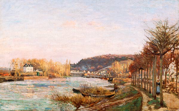 The Seine at Bougival de Camille Pissarro