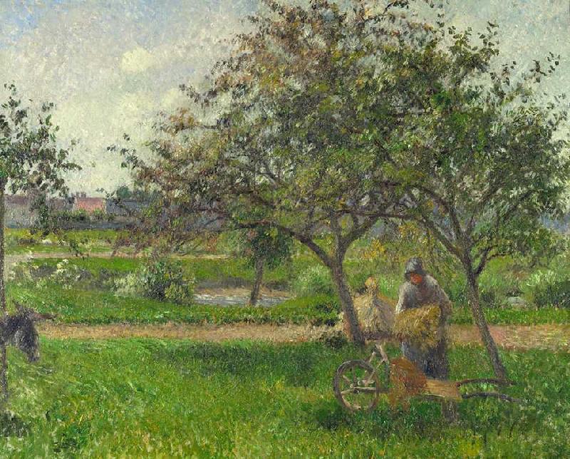 Die Schubkarre, der Obstgarten de Camille Pissarro
