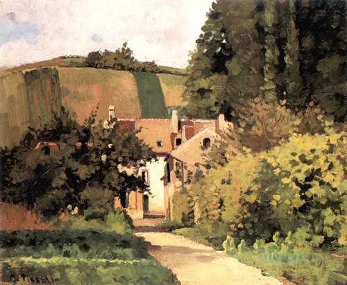 Dorfstrasse in Pontoise de Camille Pissarro