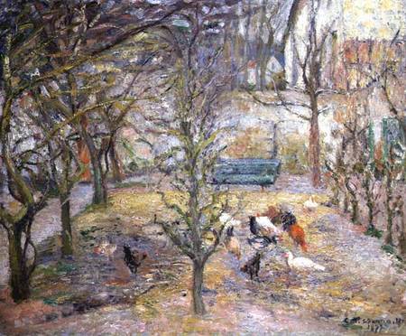 The Farmyard de Camille Pissarro