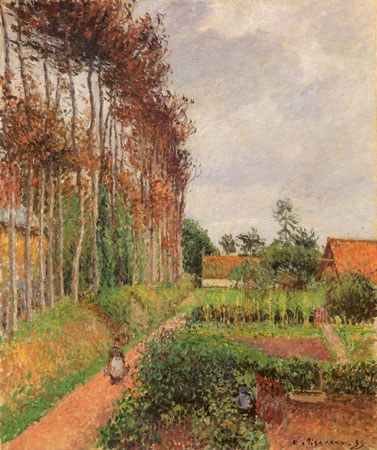 The farmstead the Auberge Ango, Varengeville de Camille Pissarro