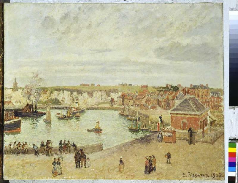 The port of Dieppe de Camille Pissarro