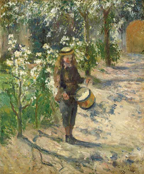 Kind mit Trommel de Camille Pissarro