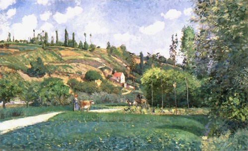 A Kuhhirtin on the route you Chou, Pontoise de Camille Pissarro