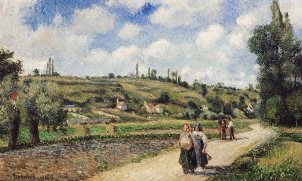Countryside at Pontoise, the street to Auvers de Camille Pissarro