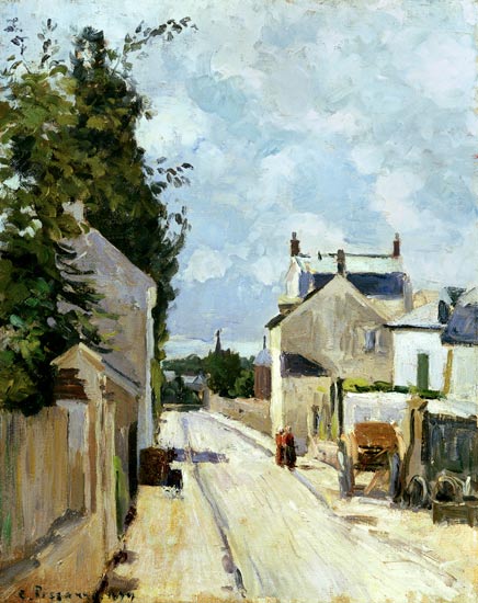 Rue de l'Ermitage, Pontoise de Camille Pissarro