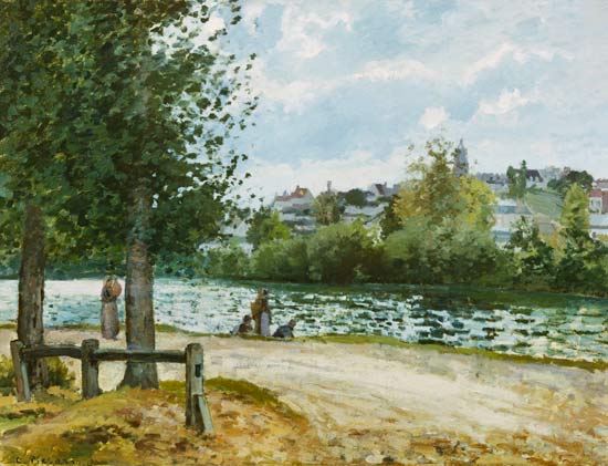 The shores of the Oise II de Camille Pissarro
