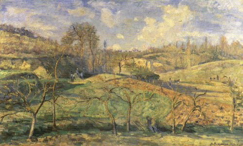 March sun, Pontoise de Camille Pissarro