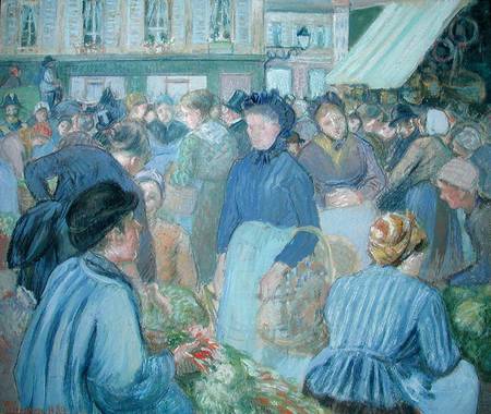 The Market at Gisons de Camille Pissarro