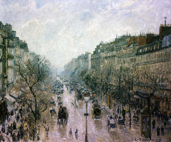 Le Boulevard Montmartre de Camille Pissarro