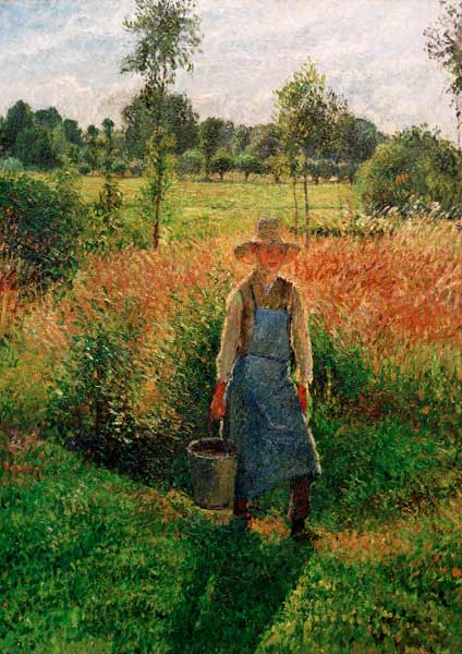 The gardener, after-midday sun, Eragny de Camille Pissarro