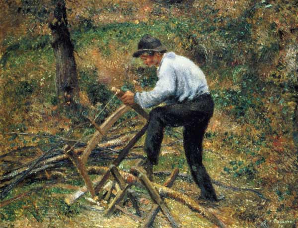 Père Melonbeim wood saws de Camille Pissarro