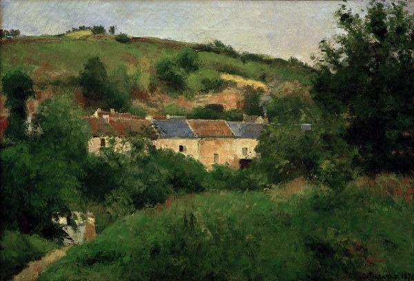 Pissarro / The village street / 1875 de Camille Pissarro