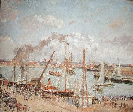The Port of Le Havre, Afternoon, Sun de Camille Pissarro