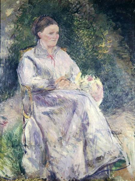 Portrait of Julie Velay, Wife of the Artist de Camille Pissarro