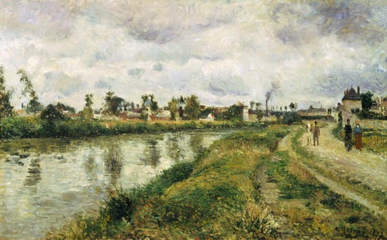 Riverside at Argenteuil de Camille Pissarro