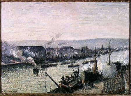 Saint-Sever Port, Rouen de Camille Pissarro