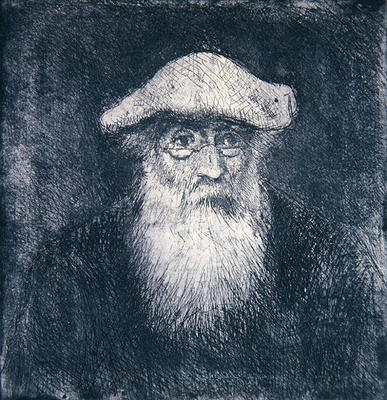 Self Portrait (engraving) de Camille Pissarro