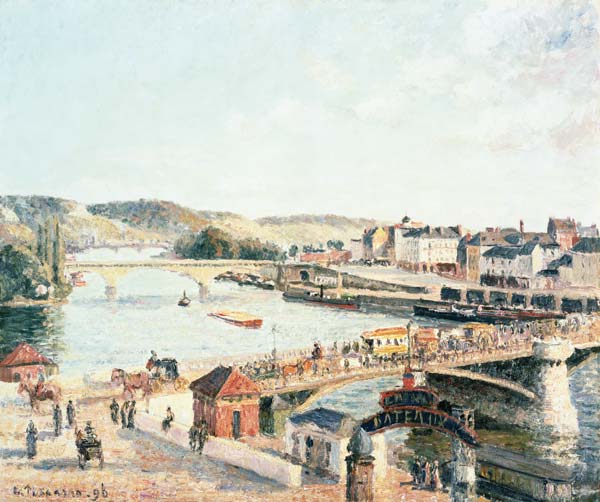 Ein sonniger Nachmittag in Rouen de Camille Pissarro