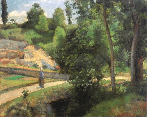 The quarry in Pontoise de Camille Pissarro