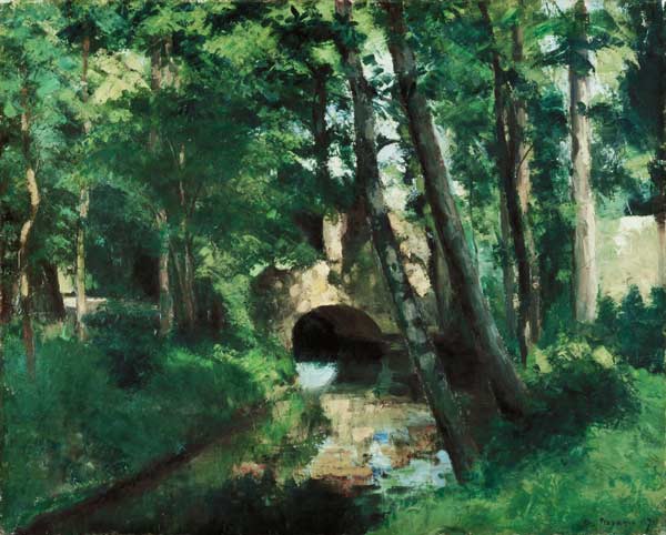 The Little Bridge, Pontoise de Camille Pissarro