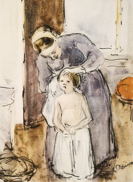 C. Pissarro / The Toilette / c. 1883 de Camille Pissarro
