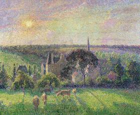 Pissarro / Paysage a Eragny, eglise ...