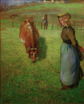 C.Pissarro, Bäuerin mit Kuh