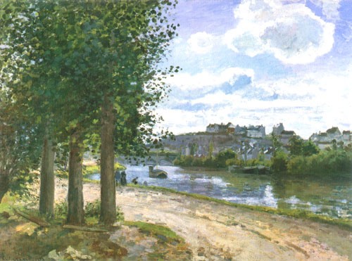The shores of the Oise I de Camille Pissarro