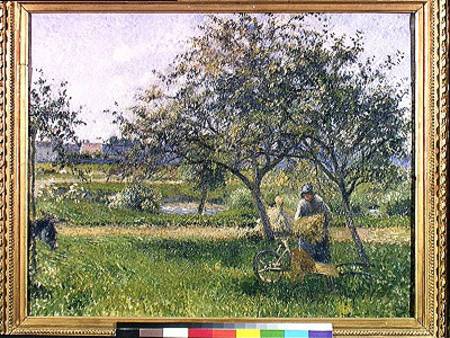 The Wheelbarrow, Orchard de Camille Pissarro