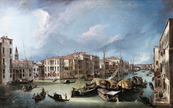 El Gran Canal de Venecia con el Puente de Rialto de Giovanni Antonio Canal