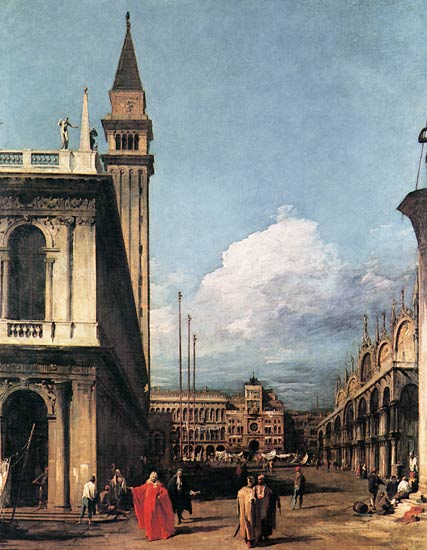 The Piazzetta against the Torre dell ' Orologio de Giovanni Antonio Canal