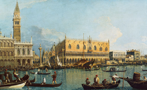 The doge palace with the Piazzetta de Giovanni Antonio Canal