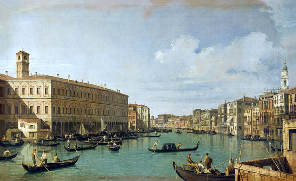 The Grand Canal from the Rialto Bridge de Giovanni Antonio Canal