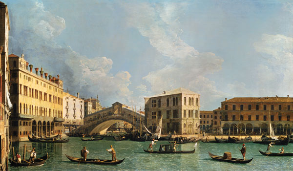 View of the Rialto Bridge, from the North de Giovanni Antonio Canal