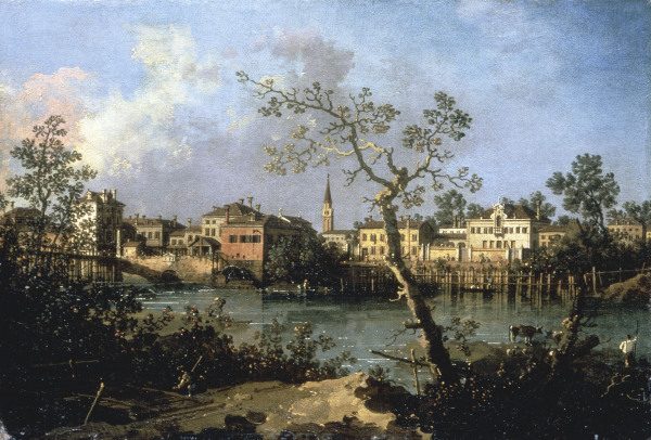 Brenta Canal / Ptg.by Canaletto / c.1760 de Giovanni Antonio Canal