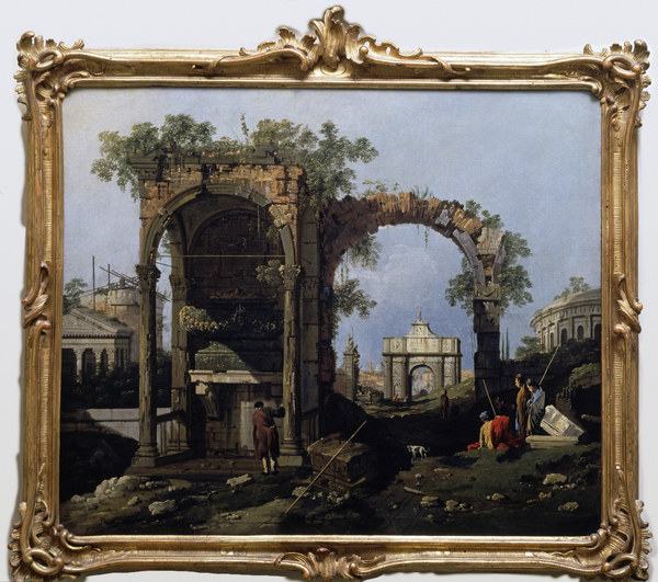 Canaletto / Capriccio and classical ruin de Giovanni Antonio Canal