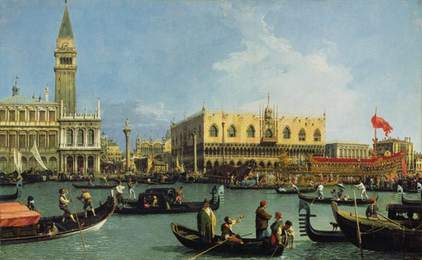 El regreso del Buccintoro, Venicia de Giovanni Antonio Canal
