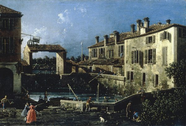 Dolo / Lock of the Brenta / Canaletto de Giovanni Antonio Canal