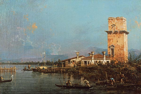 La Torre di Malghera (oil on canvas) de Giovanni Antonio Canal