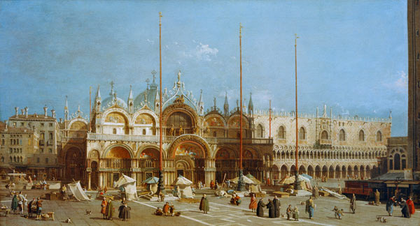 Venedig, Markusplatz / Gem.v.Canaletto de Giovanni Antonio Canal