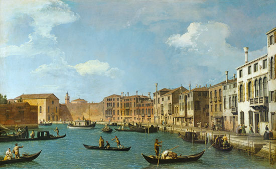 View of the Canal of Santa Chiara, Venice de Giovanni Antonio Canal