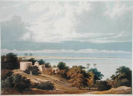 Approach of the Monsoon, Bombay Harbour, from a drawing by William Westall (1781-1850) from 'Scenery de Captain Robert M. Grindlay
