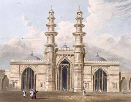 The Shaking Minarets of Ahmedabad, from Volume I of 'Scenery, Costumes and Architecture of India', e de Captain Robert M. Grindlay