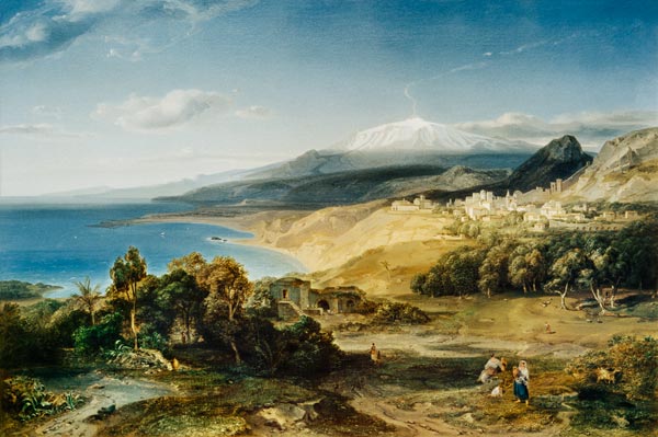 Taormina with the Aetna de Carl Anton Joseph Rottmann