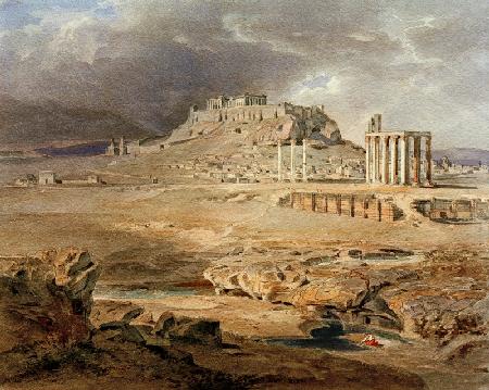 Akropolis and Olympieion, Athen