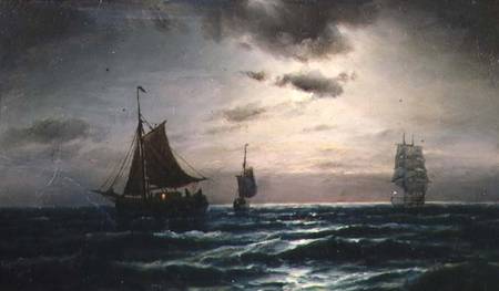 Shipping in Moonlit Waters de Carl Bille