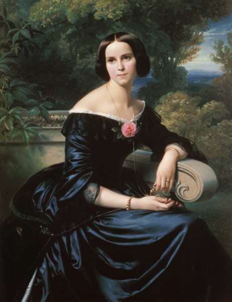 Portrait of the Sophie Eugenie baroness of gut, bo de Carl Ferdinand Sohn