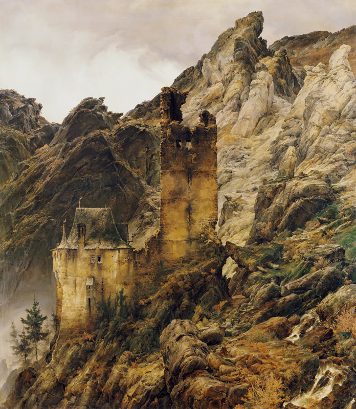 Schlucht mit Ruinen de Carl Friedrich Lessing