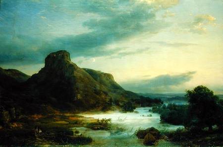 Mountains in an Evening Mist de Carl Friedrich Lessing
